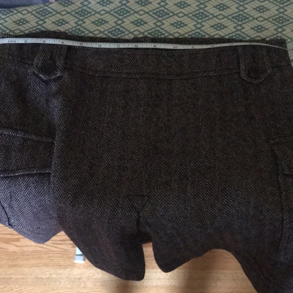 Esprit Herringbone Wool Skirt with Cargo Pockets in Brown - Picture 9 of 10